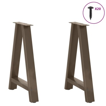 vidaXL Πόδια Τραπεζαρίας Σχήματος Α 2 τεμ. 60x(72-73)cm Ατσάλι