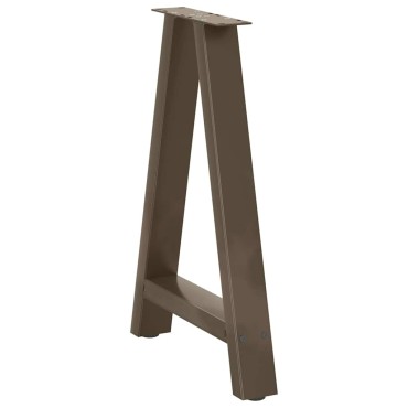 vidaXL Πόδια Τραπεζαρίας Σχήματος Α 2 τεμ. 60x(72-73)cm Ατσάλι
