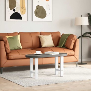 vidaXL Πόδια Τραπεζιού Σαλονιού 2 τεμ. Λευκά 38x(42-43)cm Ατσάλι