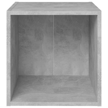 vidaXL Έπιπλα Τηλεόρασης 2 τεμ. Γκρι Σκυροδ. 37x35x37cm Επεξ. Ξύλο