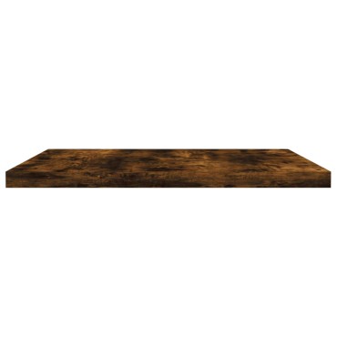vidaXL Ράφια Τοίχου 4 τεμ. Καπνιστή Δρυς 40x30x1,5cm Επεξεργ. Ξύλο