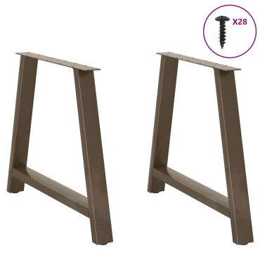 vidaXL Πόδια Τραπεζαρίας Σχήματος Α 2 τεμ. 90x(72-73)cm Ατσάλι