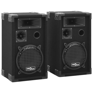 vidaXL Ηχεία Επαγγελματικά Παθητικά Hifi 2 τεμ. Μαύρα 800 W