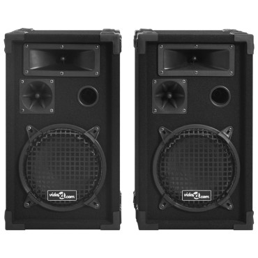 vidaXL Ηχεία Επαγγελματικά Παθητικά Hifi 2 τεμ. Μαύρα 800 W