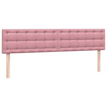 vidaXL Κρεβάτι με στρώματα ροζ 180x220 cm Βελούδινο