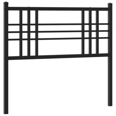 vidaXL Κεφαλάρι Μαύρο Μεταλλικό 95x3x90cm 1 τεμ.