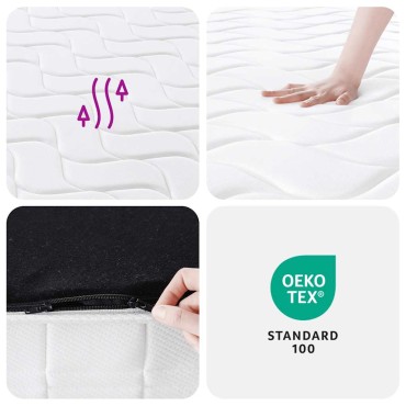 vidaXL Στρώμα με Pocket Springs Μεσαία Σκληρότητα 200x200cm 1 τεμ. - Διπλό