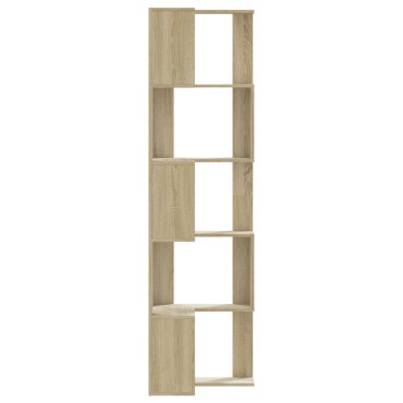vidaXL Βιβλιοθήκη Γωνιακή 5 Επ. Sonoma Δρυς 50x50x179cm Επεξ. Ξύλο 1 τεμ.