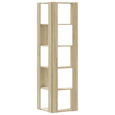 vidaXL Βιβλιοθήκη Γωνιακή 5 Επ. Sonoma Δρυς 50x50x179cm Επεξ. Ξύλο 1 τεμ.