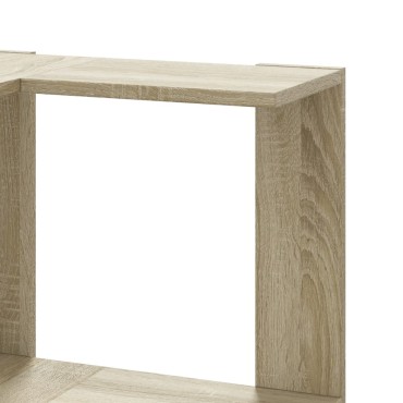 vidaXL Βιβλιοθήκη Γωνιακή 5 Επ. Sonoma Δρυς 50x50x179cm Επεξ. Ξύλο 1 τεμ.