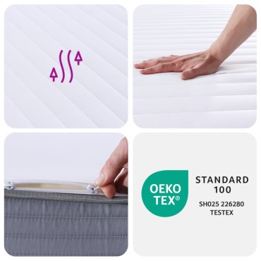 vidaXL Στρώμα Αφρού Medium Soft 90x190cm Μονό 1 τεμ. - Μονό