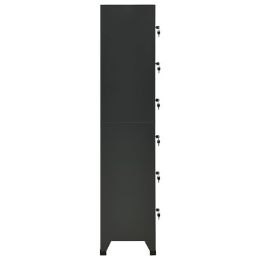 vidaXL Φοριαμός Ανθρακί 38x40x180cm από Ατσάλι 1 τεμ.