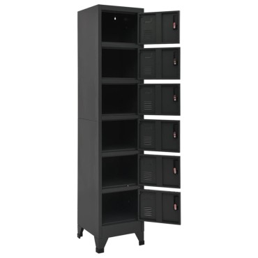 vidaXL Φοριαμός Ανθρακί 38x40x180cm από Ατσάλι 1 τεμ.