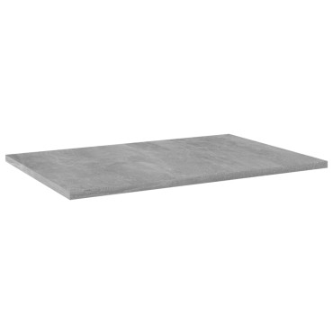 vidaXL Ράφια Βιβλιοθήκης 4 τεμ. Γκρι Σκυροδ. 60x40x1,5cm Επεξ. Ξύλο