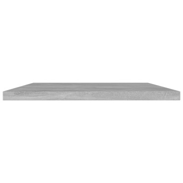 vidaXL Ράφια Βιβλιοθήκης 4 τεμ. Γκρι Σκυροδ. 60x40x1,5cm Επεξ. Ξύλο