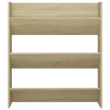 vidaXL Παπουτσοθήκες Τοίχου 2 τεμ. Sonoma Δρυς 80x18x90cm Μοριοσανίδα