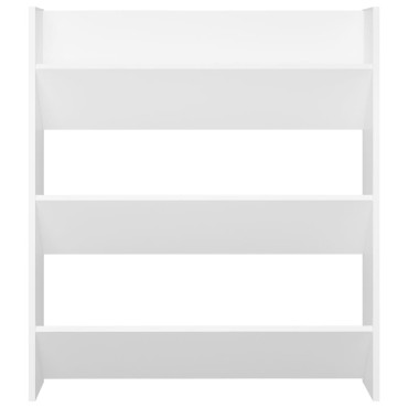 vidaXL Παπουτσοθήκες Τοίχου 2 τεμ. Λευκές 80x18x90cm από Επεξ. Ξύλο