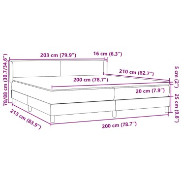 vidaXL Κρεβάτι Boxspring με Στρώμα Ροζ 200x210 εκ. Βελούδινο