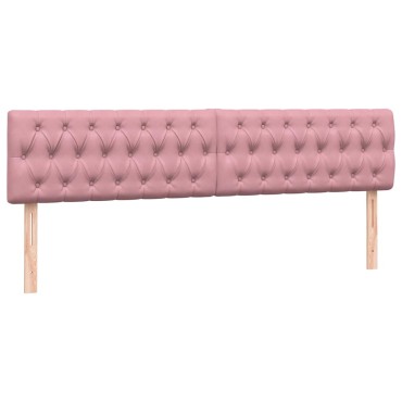 vidaXL Box Spring κρεβάτι με στρώμα ροζ 180x220 cm Βελούδινο
