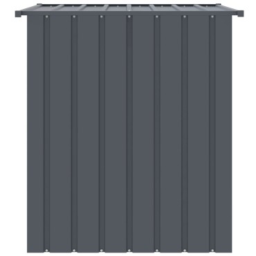 vidaXL Σπιτάκι Σκύλου με Οροφή Μαύρο 110x103x109 εκ. Γαλβαν. Χάλυβας
