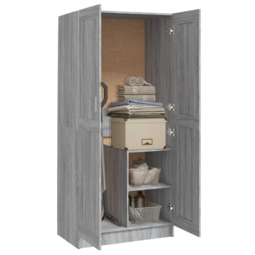 vidaXL Ντουλάπα Γκρι Sonoma 82,5x51,5x180cm από Επεξεργασμένο Ξύλο 1 τεμ.