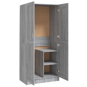 vidaXL Ντουλάπα Γκρι Sonoma 82,5x51,5x180cm από Επεξεργασμένο Ξύλο 1 τεμ.