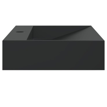 vidaXL Νιπτήρας Μαύρος Ματ 60x38x11 εκ. Συνθετικός από Τεχνητό Μάρμαρο