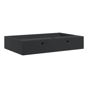 vidaXL Νιπτήρας Μαύρος Ματ 60x38x11 εκ. Συνθετικός από Τεχνητό Μάρμαρο