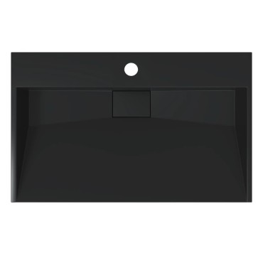 vidaXL Νιπτήρας Μαύρος Ματ 60x38x11 εκ. Συνθετικός από Τεχνητό Μάρμαρο