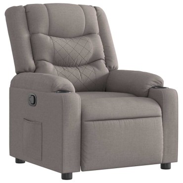 vidaXL Πολυθρόνα Ανακλινόμενη Taupe Υφασμάτινη 77x93x99cm 1 τεμ.