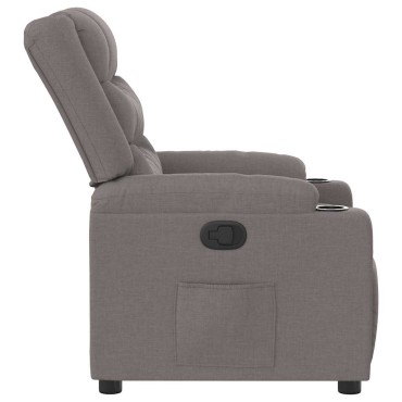 vidaXL Πολυθρόνα Ανακλινόμενη Taupe Υφασμάτινη 77x93x99cm 1 τεμ.