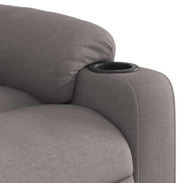 vidaXL Πολυθρόνα Ηλεκτρική Ανακλ.Taupe Υφασμάτινη 77x93x99cm 1 τεμ.