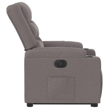 vidaXL Πολυθρόνα Ηλεκτρική Ανακλ.Taupe Υφασμάτινη 77x93x99cm 1 τεμ.