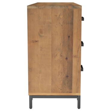 vidaXL Ντουλάπι Καφέ 110x35x70cm από Μασίφ Ξύλο Πεύκου 1 τεμ.