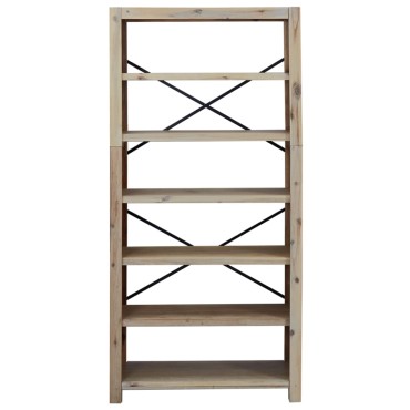 vidaXL Βιβλιοθήκη με 6 Επίπεδα 80x30x170cm Μασίφ Ξύλο Ακακίας 1 τεμ.