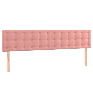 vidaXL Κρεβάτι Boxspring με Στρώμα Ροζ 120x190 εκ. Βελούδινο