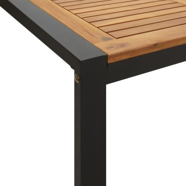 vidaXL Τραπέζι Κήπου Με Πόδια σε Σχήμα U 200x90x75cm Μασίφ Ακακία 1 τεμ.