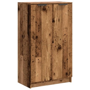 vidaXL Παπουτσοθήκη Όψη Παλαιού Ξύλου 59x35x100,5cm Επεξ. Ξύλο 1 τεμ.