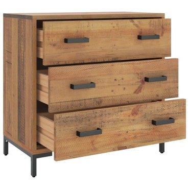 vidaXL Συρταριέρα 75x35x70cm από Μασίφ Ξύλο Πεύκου 1 τεμ.