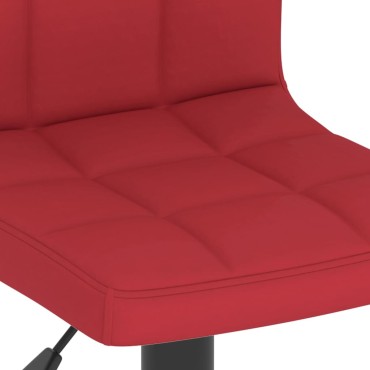 vidaXL Σκαμπό Μπαρ 2 τεμ. Μπορντό Υφασμάτινα 40x47x(90-111)cm