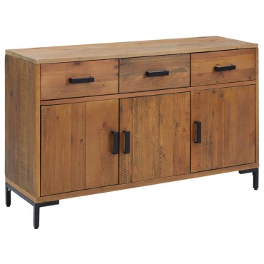 vidaXL Ντουλάπι Καφέ 110x35x70cm από Μασίφ Ξύλο Πεύκου 1 τεμ.