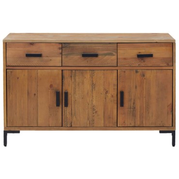 vidaXL Ντουλάπι Καφέ 110x35x70cm από Μασίφ Ξύλο Πεύκου 1 τεμ.