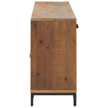 vidaXL Ντουλάπι Καφέ 110x35x70cm από Μασίφ Ξύλο Πεύκου 1 τεμ.