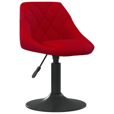 vidaXL Σκαμπό Μπαρ Μπορντό Βελούδινο 46x44x(62,5-77,5)cm 1 τεμ.