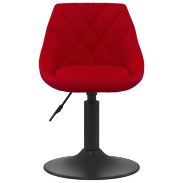vidaXL Σκαμπό Μπαρ Μπορντό Βελούδινο 46x44x(62,5-77,5)cm 1 τεμ.