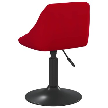 vidaXL Σκαμπό Μπαρ Μπορντό Βελούδινο 46x44x(62,5-77,5)cm 1 τεμ.