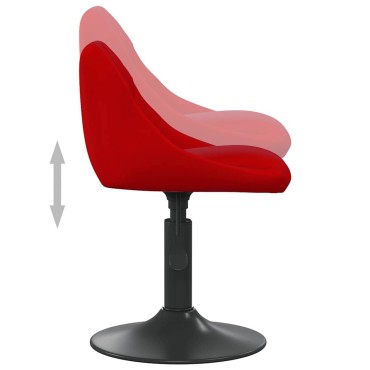 vidaXL Σκαμπό Μπαρ Μπορντό Βελούδινο 46x44x(62,5-77,5)cm 1 τεμ.