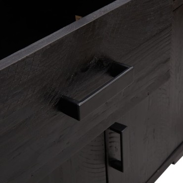 vidaXL Ντουλάπι Μαύρο 110x35x70cm από Μασίφ Ξύλο Πεύκου 1 τεμ.