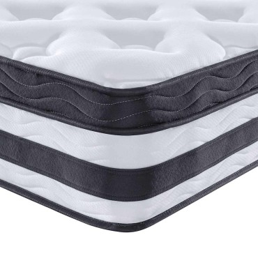 vidaXL Στρώμα με Pocket Springs Μεσαία Σκληρότητα 200x200cm 1 τεμ. - Διπλό