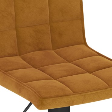 vidaXL Σκαμπό Μπαρ 2 τεμ. Καφέ Βελούδινα 40x52x(102,5-124,5)cm